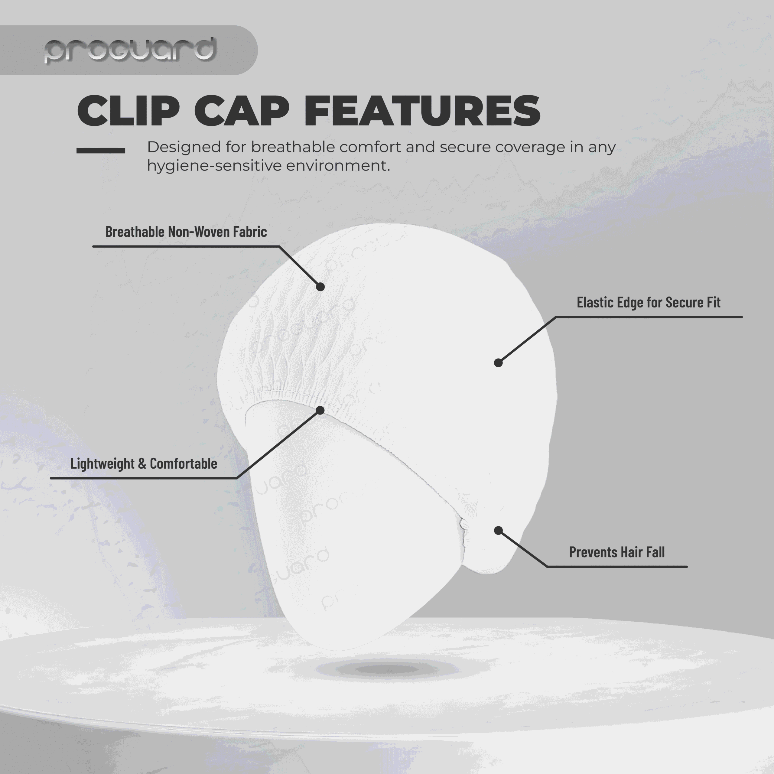 Proguard Non Woven Clip Cap - Image 5
