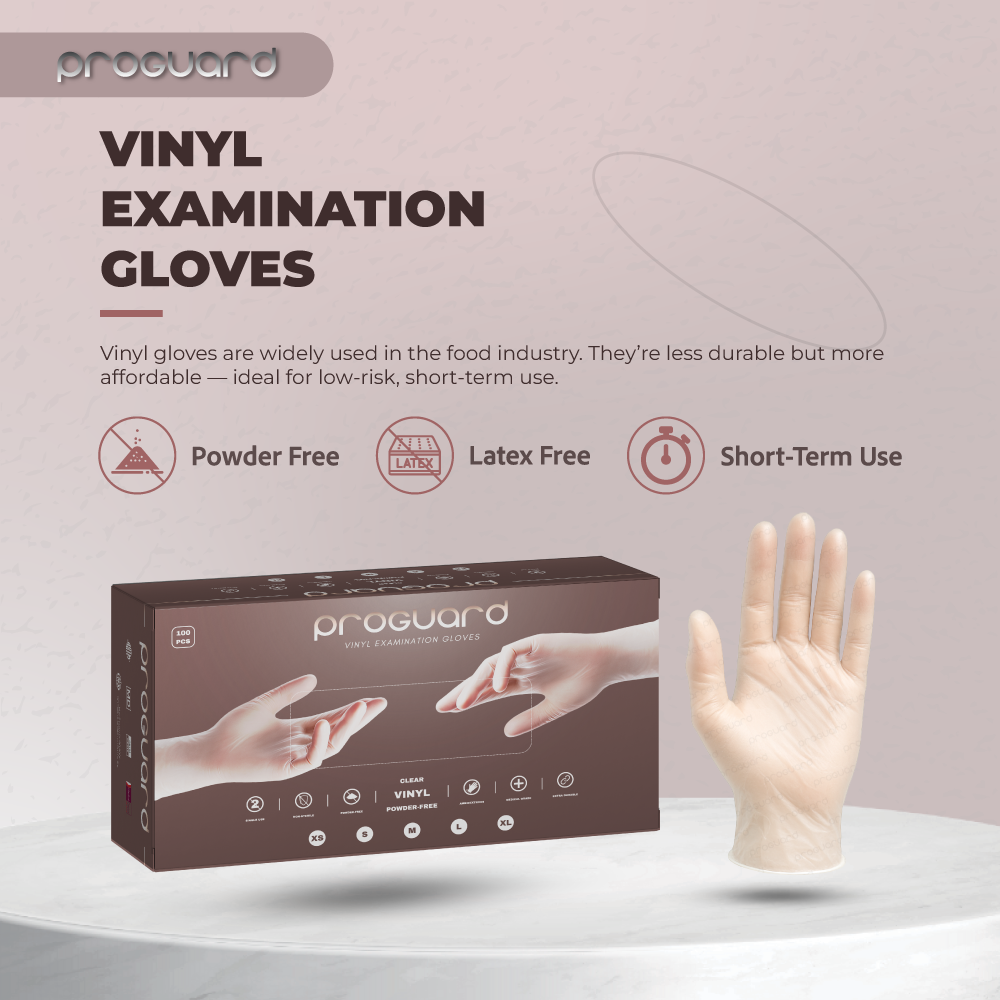 Proguard Vinyl Gloves (Clear - Powder free)