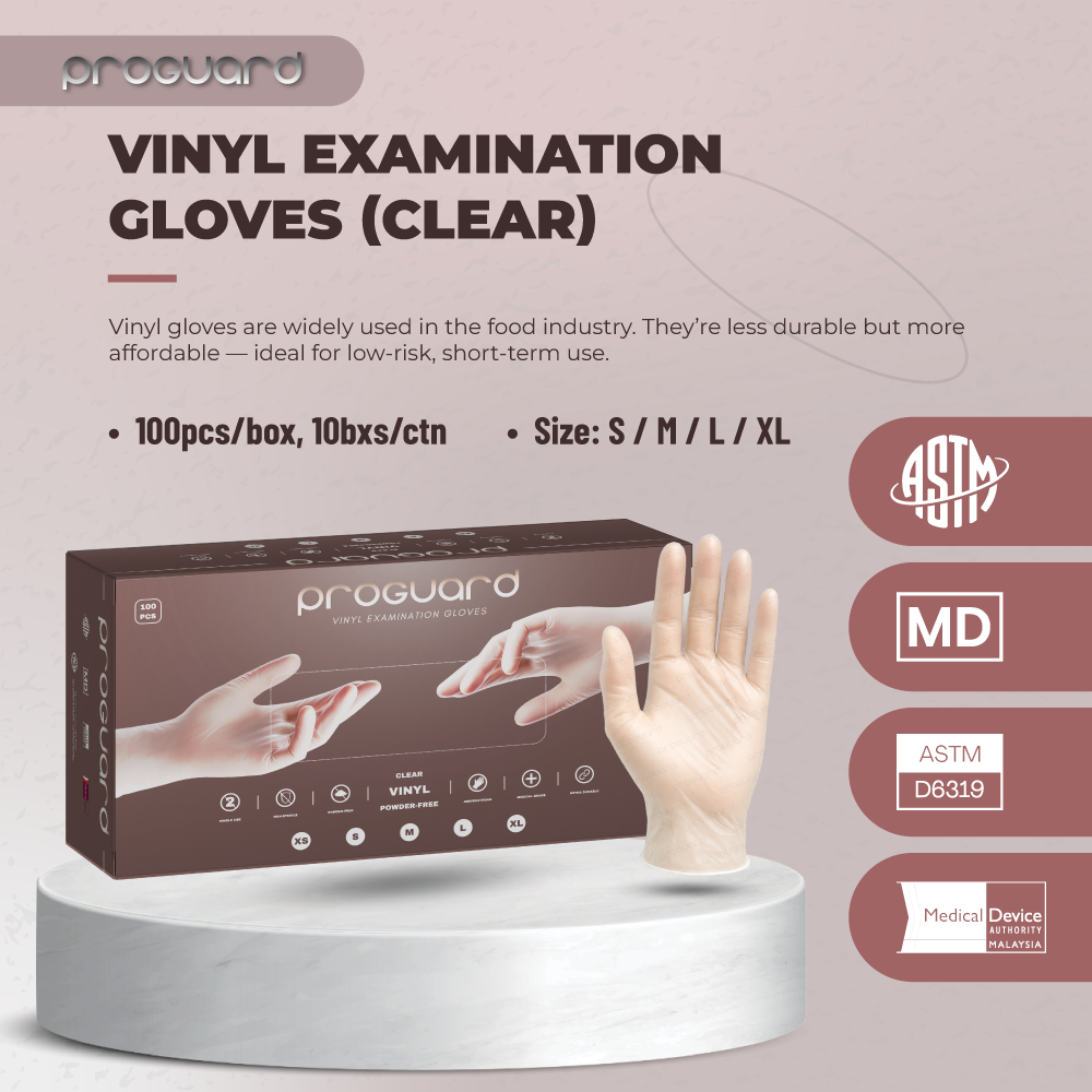 Proguard Vinyl Gloves (Clear - Powder free) - Image 2