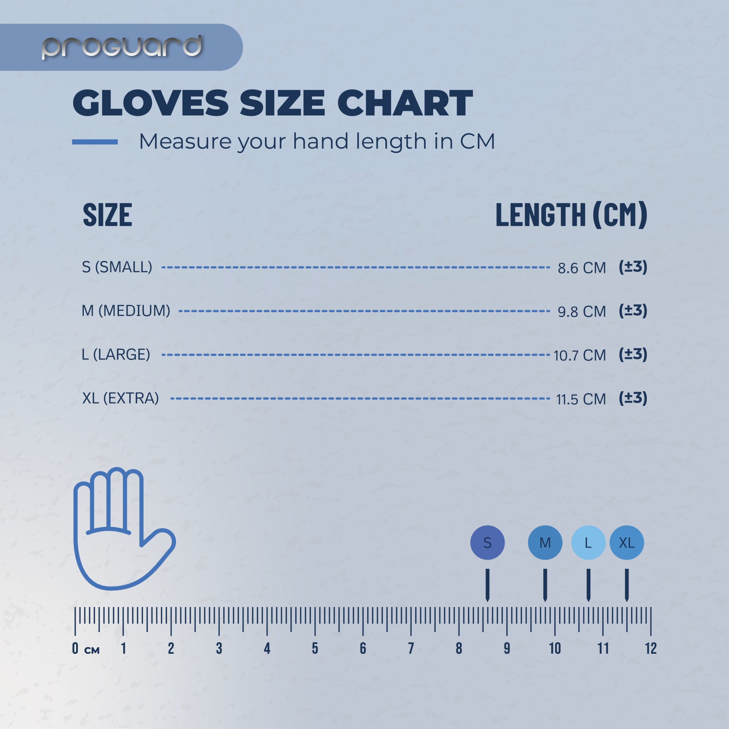 Proguard Vinyl Gloves (Blue - Powdered) - Image 3