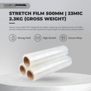 Stretch Film - 500mm x 23mic x 2.3kg (g.w)